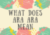 What Does Ara Ara Mean Ara Ara